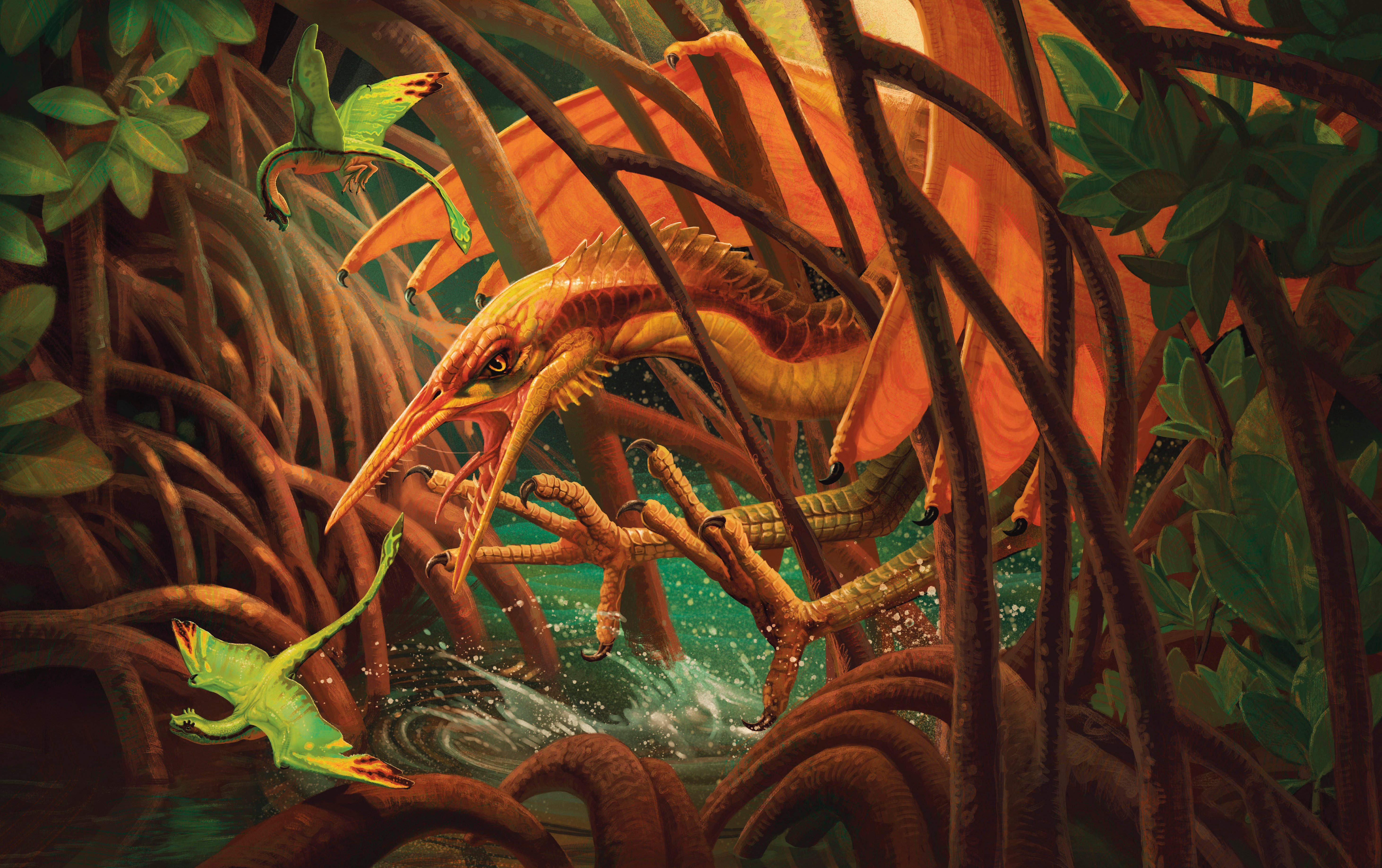 Mangrove Escape dragons dinosaurs hunting